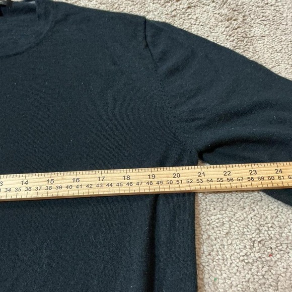 Banana Republic Black 100% Merino Wool Crew Neck Long Sleeve Sweater XL - Picture 6 of 7